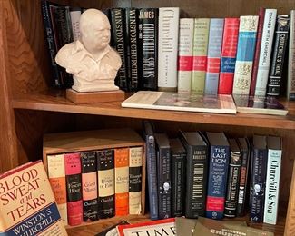 Sir Winston Churchill books and memorabilia.  