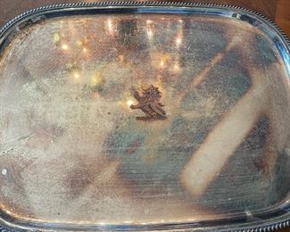 Gorgeous silverplate, high-quality serving tray