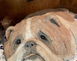 1987 Lou Rankin concrete sculpture signed