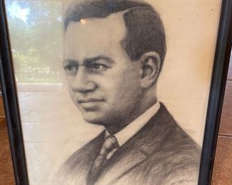 Early Fort Worth Artist Ira McDade 
Subject believed to be William “Gooseneck” McDonald 