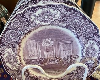 Crown Ducal George Washington Purple Transferware