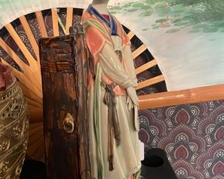 Vintage Wucai Shiwan Porcelain Figurine