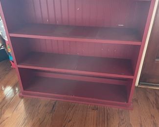 Red Wooden book shelf