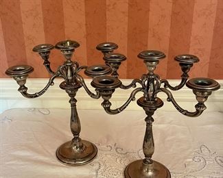 beautiful pair weighted sterling candelabra