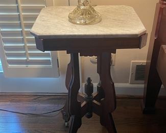 Victorian marble top table