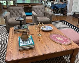 large pine cocktail table