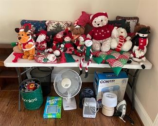 large collection of Christmas decorations