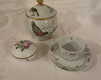 Herend trinket box/Limoges bowl w/lid-sugar bowl