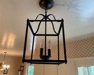pair open lantern light fixtures