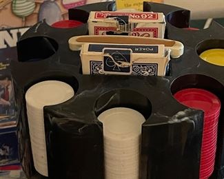 Poker chips and cards
