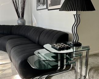 DIA Chrome and Glass Nesting Tables
Memphis Style Lamp