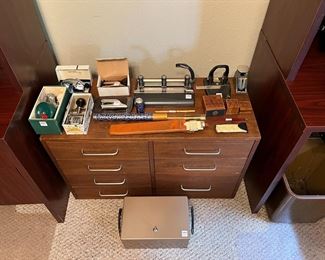 various vintage office and architectural tools