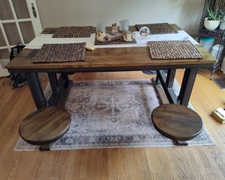 Dining Table with swivel out seats