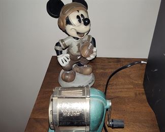 Mickey Mouse Football Player and Pencil Sharpener
