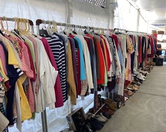 just a small sampling of clothes and shoes ALL clothes, shoes, socks, coats, ect.  $5 a bag