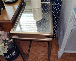 Metal and Glass Side Table