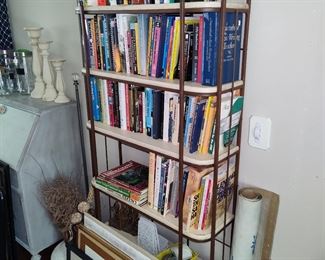 Metal Shelf Full of Books