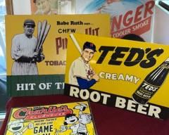 Various metal baseball ads (reproductions)
