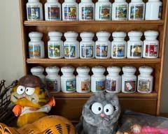 Rare Garfield Spice rack with complete set of 24 jars (The Danbury Mint 1994)