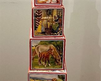 1950s children's nesting blocks complete set of 10 (West Germany)