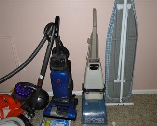 Vacuum cleaners, carpet shampooer ironing board too