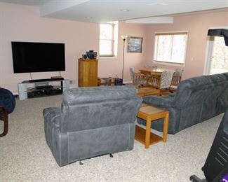 All these pieces of furniture are for sale, the entire collection would make a great game day set up for any room in your home