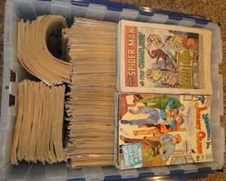 Bins and boxes full of comic books
