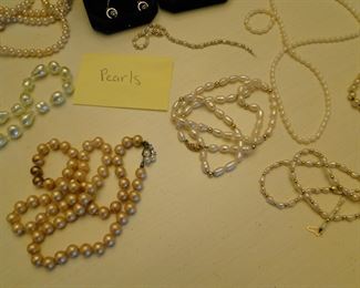 Lots and lots and lots of pearl necklaces