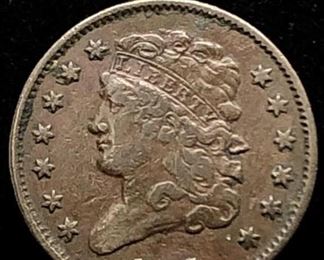 Antique 1835 half cent