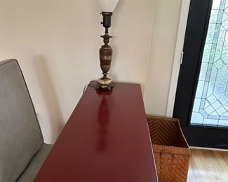 Burgundy Console Table