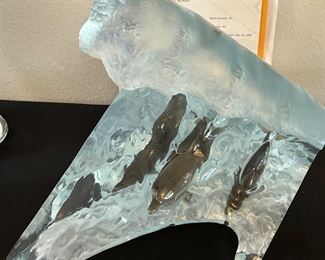Signed Wyland Sculpture 