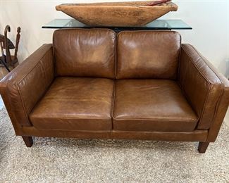 Leather Love Seat
