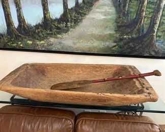 Antique large Wooden Dough Bowl