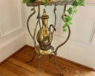 Brass and Onyx stand