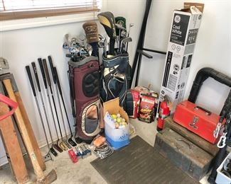 Golf clubs and golf supplies 