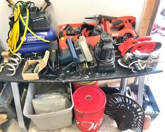 Power tools, compressor, cast iron tractor seat 