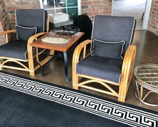 Vintage bamboo chairs 