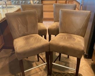 4 Microsuede Barstools