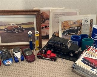 Die Cast Cars Vintage Muscle Car And Formula 1 Magazines And Coozies