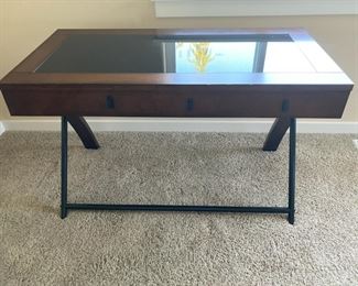 Glass Top Writing Desk
