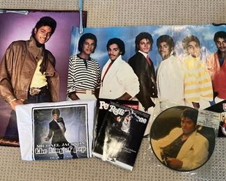 Official Michael Jackson Picture Disc Commemorative Magazine And Posters