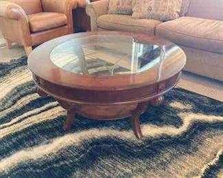Wood And Glass Coffee Table