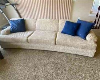 110in Curved Upholstered Sofa