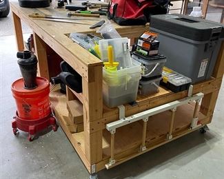 100 X 48 X 36 Work Table With Hand Tools Power Tools  Supplies
