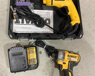 Dewalt Cordless Impact Driver and Corded Drill