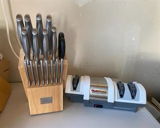 Emeril Lagasse Knife Block Kitchen Knives and Chefs Choice Knife Sharpener