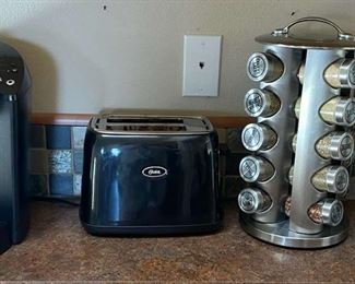Keurig Coffee Maker Oster 2Slice Toaster Rotating Spice Rack  Stainless Steel Paper Towel Holder