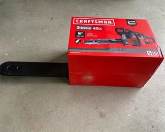 New In Box Craftsman 2Cycle 42cc 16 Chainsaw