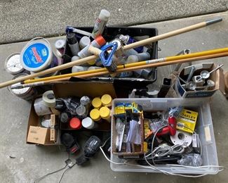 Painting Supplies 6000lb Stacking Jacks Misc Tool Battery Chargers and More