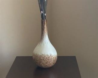 Side Table With Drawer Blown Glass Vase